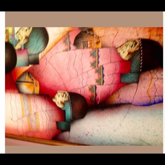 Amado Pena Mixed Media “Los Quince” Southwest Art - Picture 6 of 9